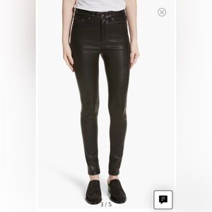 Rag & Bone Real lamb skin leather skinny high waist pants